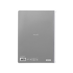 Cuaderno espiral liderpapel folio smart tapa blanda 80h 60gr cuadro 5 mm con margen colores surtidos