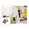 Cuaderno espiral liderpapel folio smart tapa blanda 80h 60gr cuadro 3 mm con margen colores surtidos