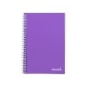 Cuaderno espiral liderpapel a4 micro smart tapa blanda 80h60gr cuadro 5mm doble margen 4 taladros colores surtidos