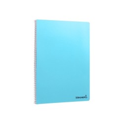 Cuaderno espiral liderpapel a4 micro smart tapa blanda 80h60gr horizontal 7mm doble margen 4 taladros colores