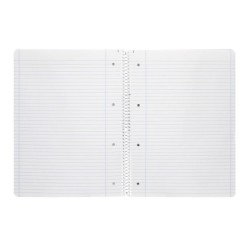 Cuaderno espiral liderpapel a4 micro smart tapa blanda 80h60gr horizontal 7mm doble margen 4 taladros colores