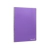 Cuaderno espiral liderpapel folio smart tapa blanda 80h 60gr cuadro 4mm con margen color violeta