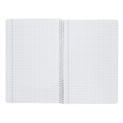 Cuaderno espiral liderpapel folio smart tapa blanda 80h 60gr cuadro 4mm con margen color violeta
