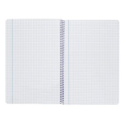 Cuaderno espiral liderpapel folio smart tapa blanda 80h 60gr cuadro 4mm con margen color turquesa