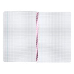 Cuaderno espiral liderpapel folio smart tapa blanda 80h 60gr cuadro 4mm con margen color rosa