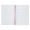 Cuaderno espiral liderpapel folio smart tapa blanda 80h 60gr cuadro 4mm con margen color rosa