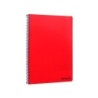 Cuaderno espiral liderpapel folio smart tapa blanda 80h 60gr cuadro 4mm con margen color rojo