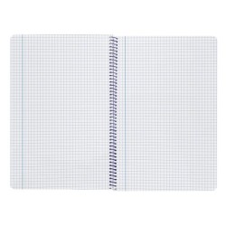 Cuaderno espiral liderpapel folio smart tapa blanda 80h 60gr cuadro 4mm con margen color rojo