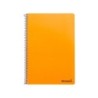 Cuaderno espiral liderpapel folio smart tapa blanda 80h 60gr cuadro 4mm con margen color naranja