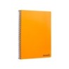 Cuaderno espiral liderpapel folio smart tapa blanda 80h 60gr cuadro 4mm con margen color naranja