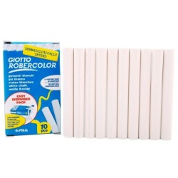 Tiza blanca antipolvo robercolor caja de 10 unidades