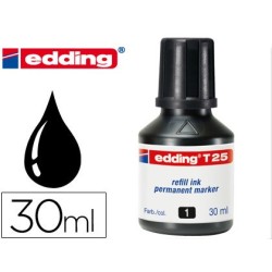 Tinta rotulador edding t-25 negro bote 30 ml