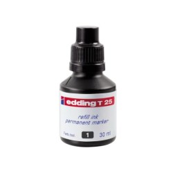 Tinta rotulador edding t-25 negro bote 30 ml