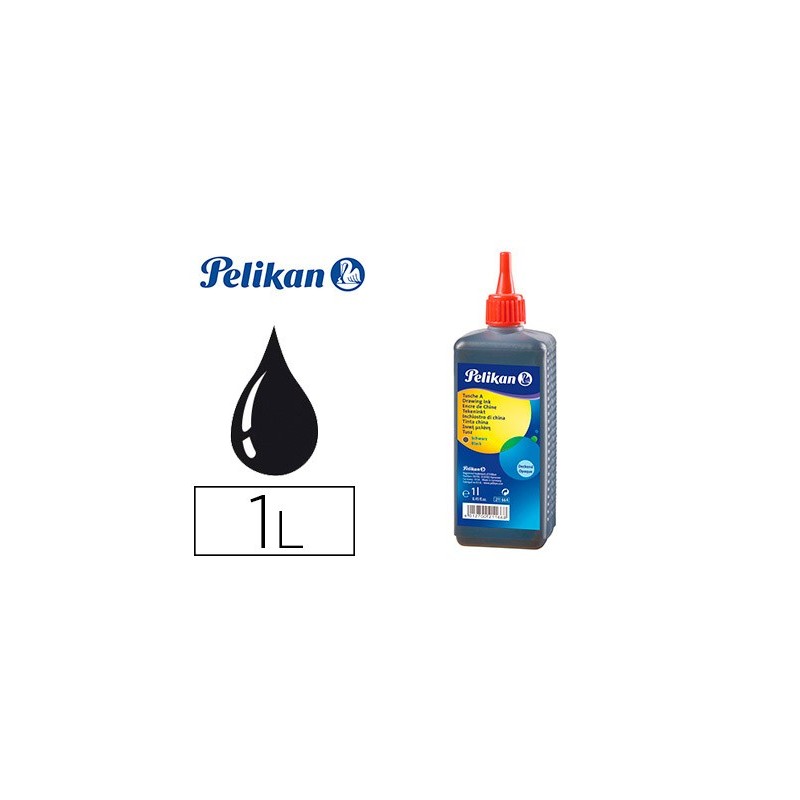 Tinta china pelikan negra bote 1 litro
