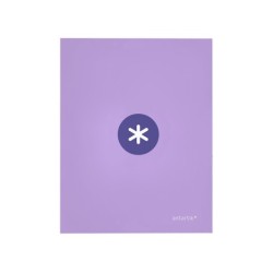 Carpeta antartik a4 forrada 4 anillas 25 mm redondas color lavanda
