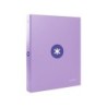 Carpeta antartik a4 forrada 4 anillas 25 mm redondas color lavanda