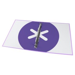 Carpeta antartik a4 forrada 4 anillas 25 mm redondas color lavanda