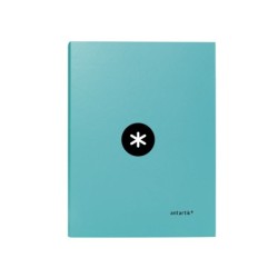 Carpeta antartik a4 forrada 4 anillas 25 mm redondas color menta