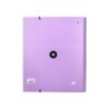 Carpeta con recambio antartik a4 cuadro 5mm forrada 4 anillas 40mm redondas con solapa color lavanda