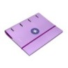 Carpeta con recambio antartik a4 cuadro 5mm forrada 4 anillas 40mm redondas con solapa color lavanda