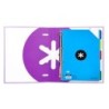 Carpeta con recambio antartik a4 cuadro 5mm forrada 4 anillas 40mm redondas con solapa color lavanda
