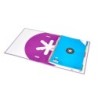Carpeta con recambio antartik a4 cuadro 5mm forrada 4 anillas 40mm redondas con solapa color lavanda