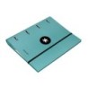 Carpeta con recambio antartik a4 cuadro 5mm forrada 4 anillas 40mm redondas con solapa color menta