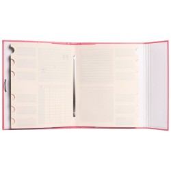 Carpeta antartik clasificadora a4 12 departamentos goma carton forrado color coral