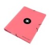 Carpeta antartik clasificadora a4 12 departamentos goma carton forrado color coral