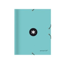 Carpeta antartik clasificadora a4 12 departamentos goma carton forrado color menta