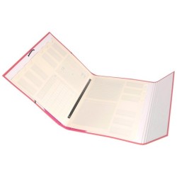 Carpeta antartik clasificadora a4 12 departamentos goma carton forrado color coral