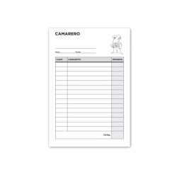 Talonario liderpapel camarero octavo sin iva 102