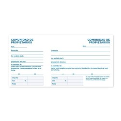 Talonario liderpapel comunidad tres en folio 106 con iva