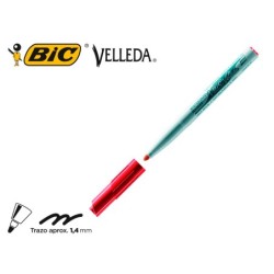 Rotulador bic velleda para pizarra rojo punta redonda 1,4 mm