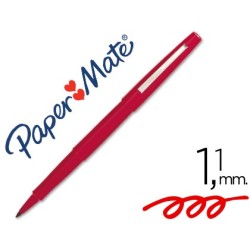 Rotulador paper mate flair original punta fibra rojo