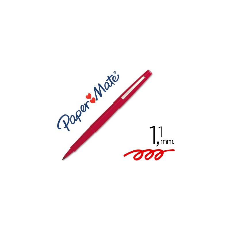 Rotulador paper mate flair original punta fibra rojo