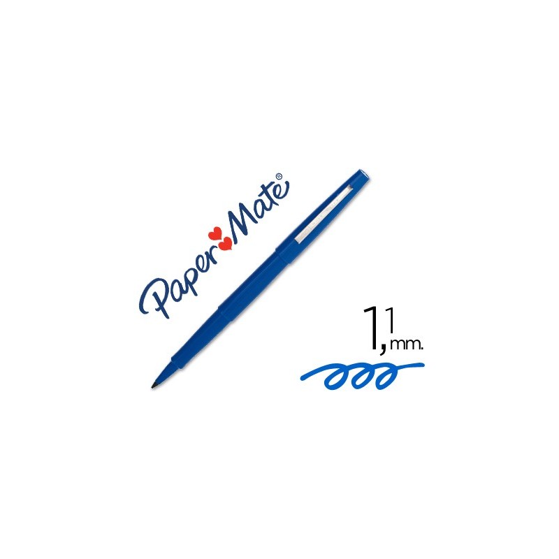 Rotulador paper mate flair original punta fibra azul
