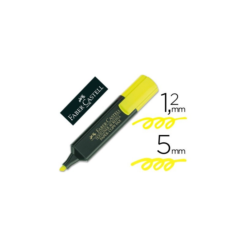 Rotulador faber fluorescente 48-07 amarillo