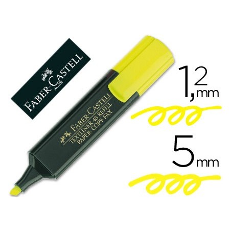 Rotulador faber fluorescente 48-07 amarillo