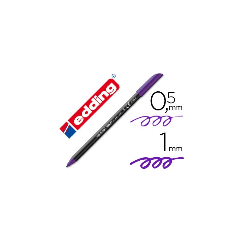 Rotulador edding punta fibra 1200 violeta n.8 punta fibra 0.5 mm