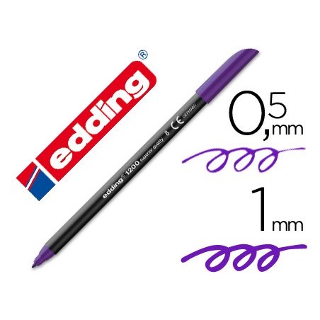 Rotulador edding punta fibra 1200 violeta n.8 punta fibra 0.5 mm
