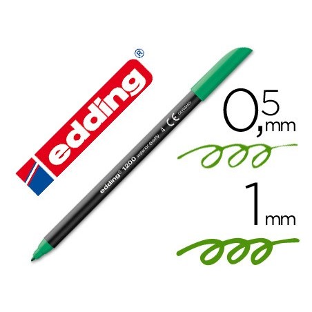 Rotulador edding punta fibra 1200 verde n.4 punta redonda 0.5 mm