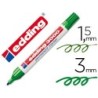 Rotulador edding marcador permanente 3000 verde punta redonda 1,5-3 mm recargable