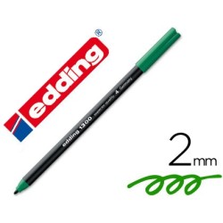 Rotulador edding punta fibra 1300 verde punta redonda 2 mm