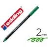 Rotulador edding punta fibra 1300 verde punta redonda 2 mm