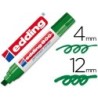 Rotulador edding marcador permanente 800 verde punta biselada 12 mm recargable