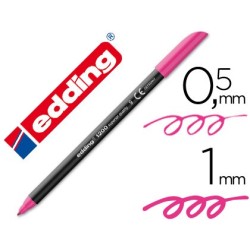 Rotulador edding punta fibra 1200 rosa n.9 punta redonda 0.5 mm