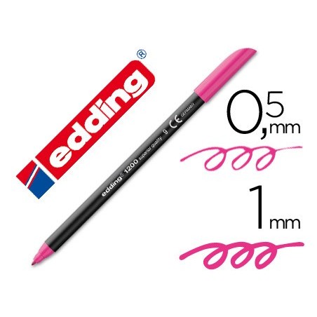 Rotulador edding punta fibra 1200 rosa n.9 punta redonda 0.5 mm
