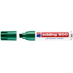 Rotulador edding marcador permanente 800 verde punta biselada 12 mm recargable