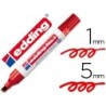 Rotulador edding marcador permanente 1 rojo punta biselada 5 mm recargable